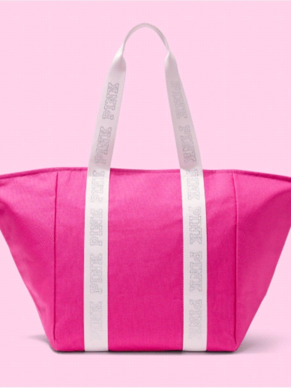 NWT Victorias Secret PINK Tote Bag in Hot Pink straps purse bags totes travel